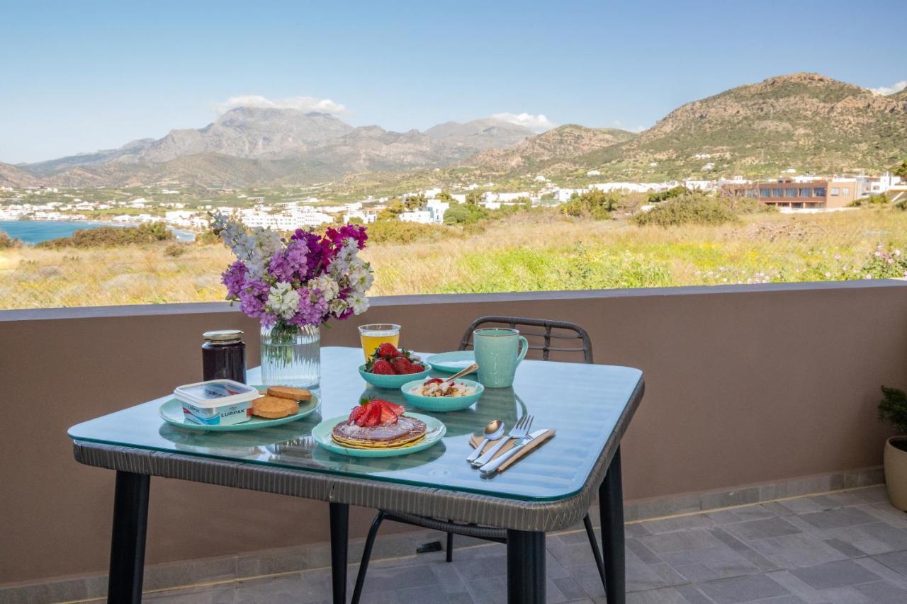 Studio Athena With Panoramic View Of Makrygialos Pilalimata Exterior photo